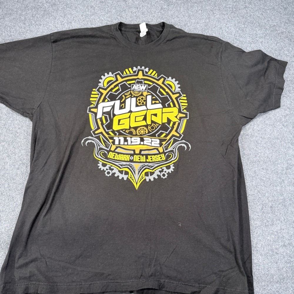 AEW Full Gear 2022 Newark NJ Event T-Shirt Mens XXL Black Tultex 202 I Was There